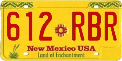 NM license plate 612RBR