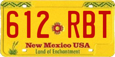 NM license plate 612RBT