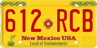 NM license plate 612RCB