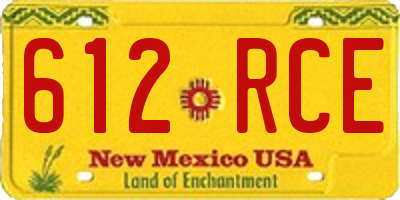 NM license plate 612RCE