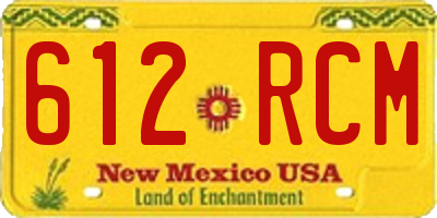 NM license plate 612RCM