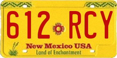 NM license plate 612RCY