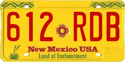 NM license plate 612RDB