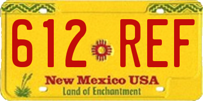 NM license plate 612REF