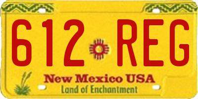 NM license plate 612REG