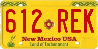 NM license plate 612REK