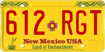 NM license plate 612RGT