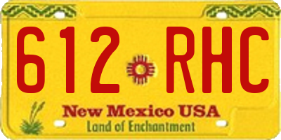 NM license plate 612RHC