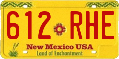 NM license plate 612RHE