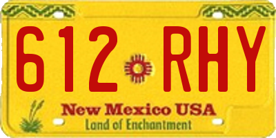 NM license plate 612RHY