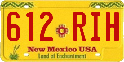 NM license plate 612RIH