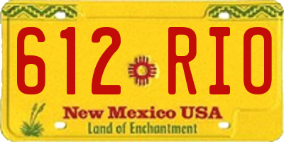 NM license plate 612RIO