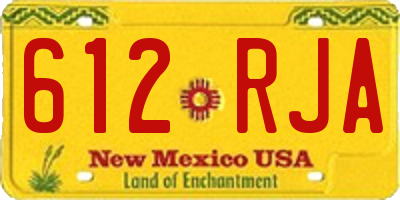 NM license plate 612RJA