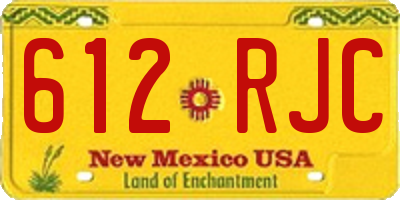 NM license plate 612RJC
