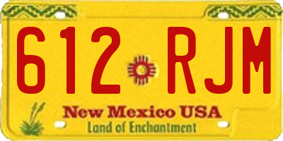 NM license plate 612RJM