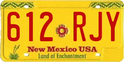 NM license plate 612RJY