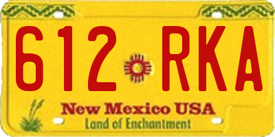 NM license plate 612RKA
