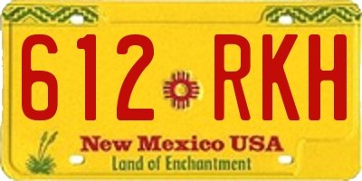 NM license plate 612RKH