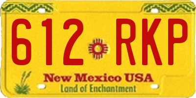 NM license plate 612RKP