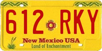 NM license plate 612RKY