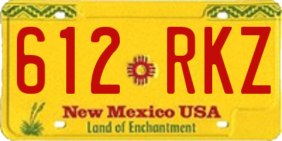 NM license plate 612RKZ