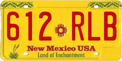 NM license plate 612RLB