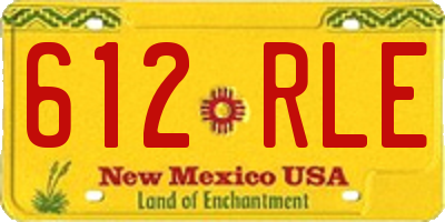 NM license plate 612RLE