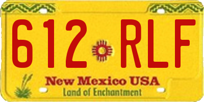 NM license plate 612RLF