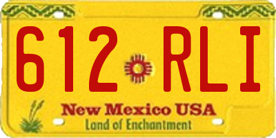 NM license plate 612RLI