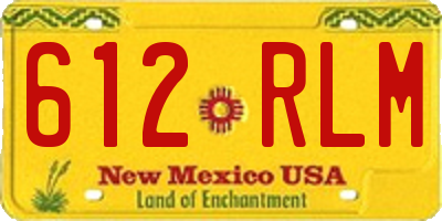 NM license plate 612RLM
