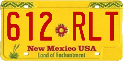 NM license plate 612RLT