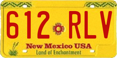 NM license plate 612RLV