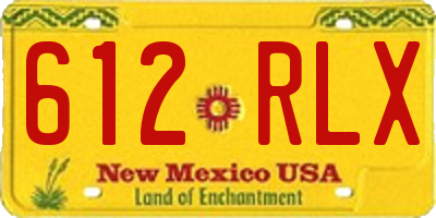 NM license plate 612RLX