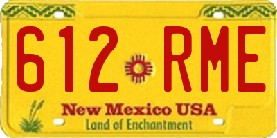 NM license plate 612RME