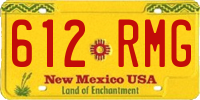 NM license plate 612RMG