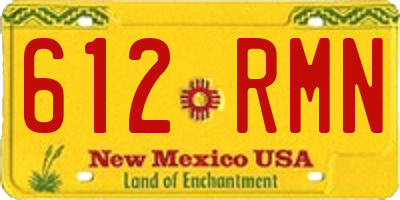 NM license plate 612RMN