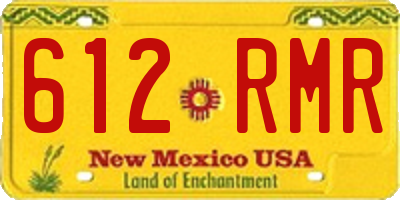 NM license plate 612RMR