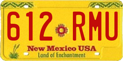 NM license plate 612RMU