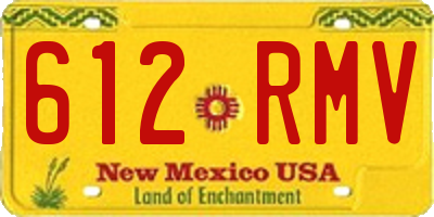 NM license plate 612RMV