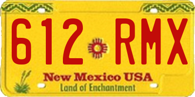 NM license plate 612RMX