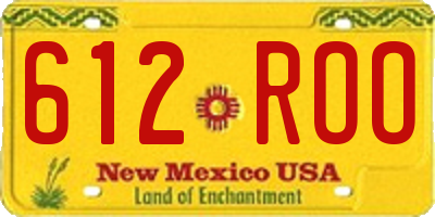 NM license plate 612ROO