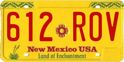 NM license plate 612ROV