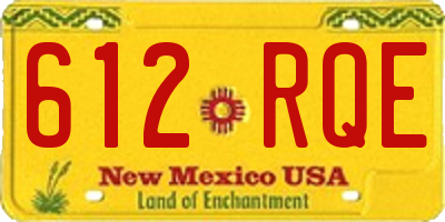 NM license plate 612RQE