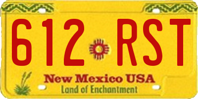 NM license plate 612RST