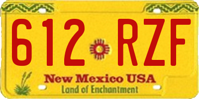 NM license plate 612RZF