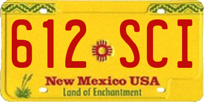 NM license plate 612SCI