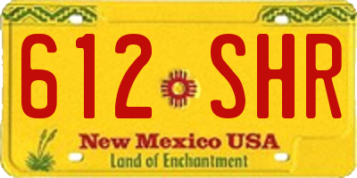 NM license plate 612SHR