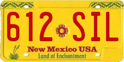 NM license plate 612SIL