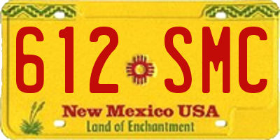 NM license plate 612SMC