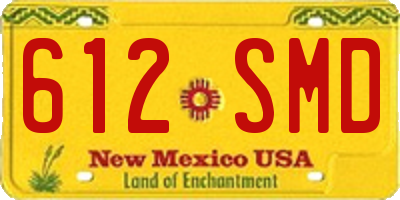 NM license plate 612SMD